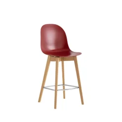 1672 Academy Connubia© Tabouret scandinave en polypropylène et bois* Tabouret Snack (assise +/- 65 Cm)|Tabouret De Bar (assise +/- 80 Cm)