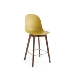 1672 Academy Connubia© Tabouret scandinave en polypropylène et bois* Tabouret Snack (assise +/- 65 Cm)|Tabouret De Bar (assise +/- 80 Cm)