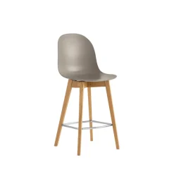1672 Academy Connubia© Tabouret scandinave en polypropylène et bois* Tabouret Snack (assise +/- 65 Cm)|Tabouret De Bar (assise +/- 80 Cm)