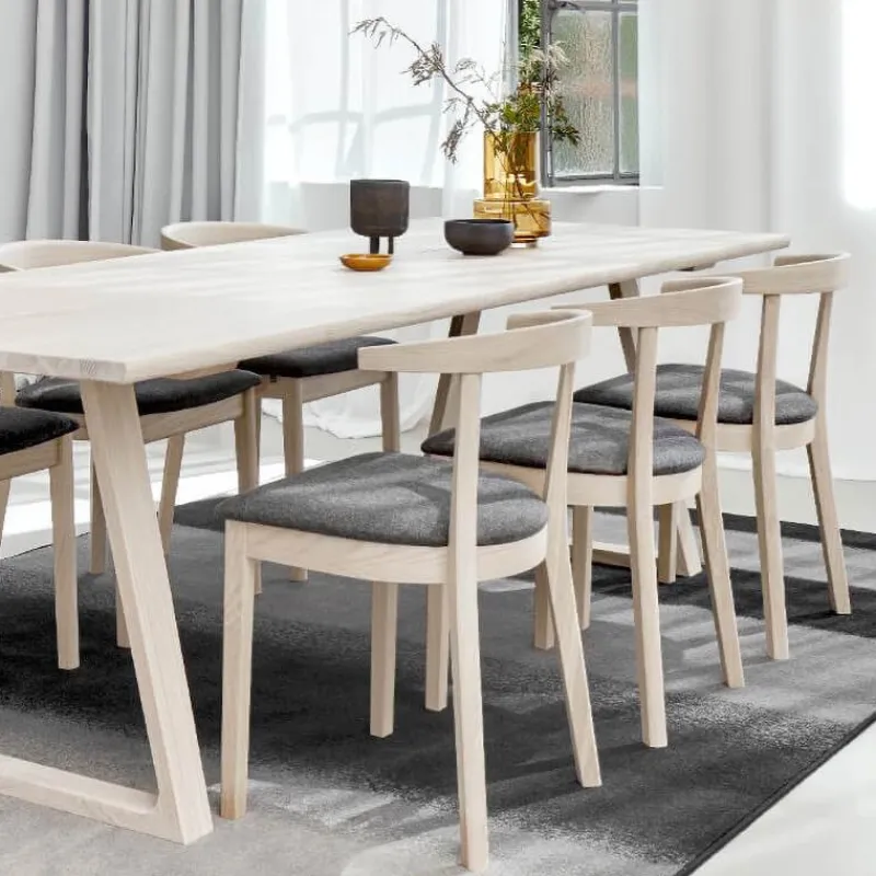 Skovby 52 Chaise en bois massif avec assise rembourrée* Chaise De Salle à Manger|Chaise Salon
