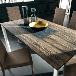 La primavera Aaron Table rectangulaire ultra extensible style contemporain en stratifié* Table De Salle à Manger