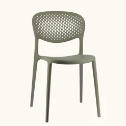 Abby Connubia® Chaise de jardin empilable en polypropylène recyclé avec dossier microperforé* Chaise De Jardin