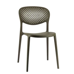 Abby Connubia® Chaise de jardin empilable en polypropylène recyclé avec dossier microperforé* Chaise De Jardin