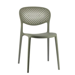 Abby Connubia® Chaise de jardin empilable en polypropylène recyclé avec dossier microperforé* Chaise De Jardin