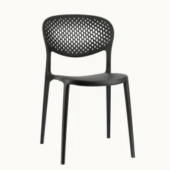 Abby Connubia® Chaise empilable en polypropylène recyclé avec dossier microperforé* Chaise De Cuisine|Chaise De Salle à Manger