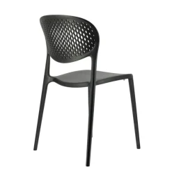 Abby Connubia® Chaise empilable en polypropylène recyclé avec dossier microperforé* Chaise De Cuisine|Chaise De Salle à Manger