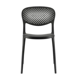 Abby Connubia® Chaise empilable en polypropylène recyclé avec dossier microperforé* Chaise De Cuisine|Chaise De Salle à Manger