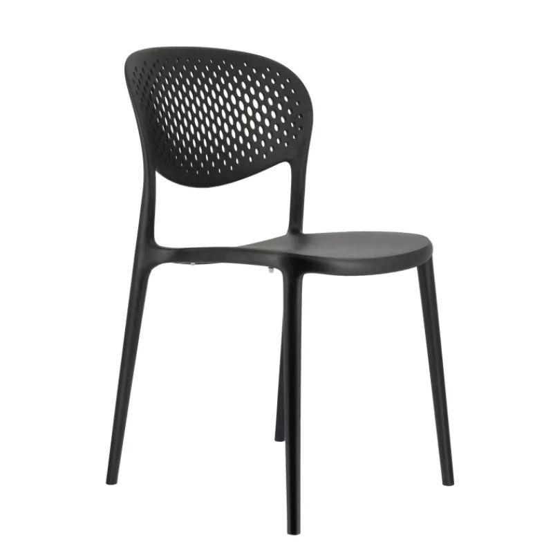 Abby Connubia® Chaise empilable en polypropylène recyclé avec dossier microperforé* Chaise De Cuisine|Chaise De Salle à Manger
