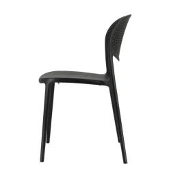 Abby Connubia® Chaise empilable en polypropylène recyclé avec dossier microperforé* Chaise De Cuisine|Chaise De Salle à Manger