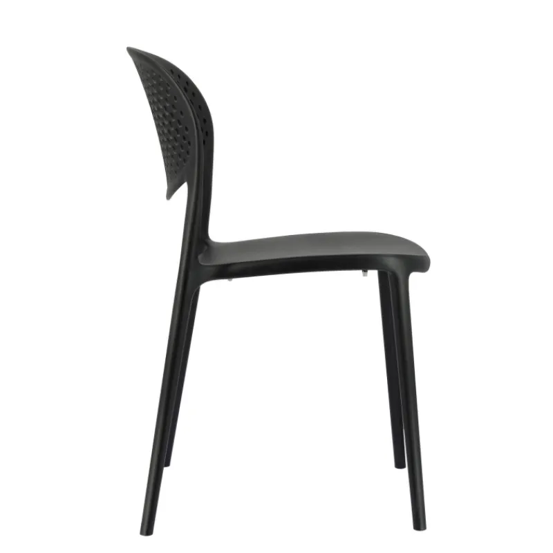 Abby Connubia® Chaise empilable en polypropylène recyclé avec dossier microperforé* Chaise De Cuisine|Chaise De Salle à Manger