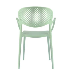 Abby Connubia® Fauteuil de jardin empilable en polypropylène recyclé avec dossier microperforé* Chaise De Jardin|Fauteuil De Jardin