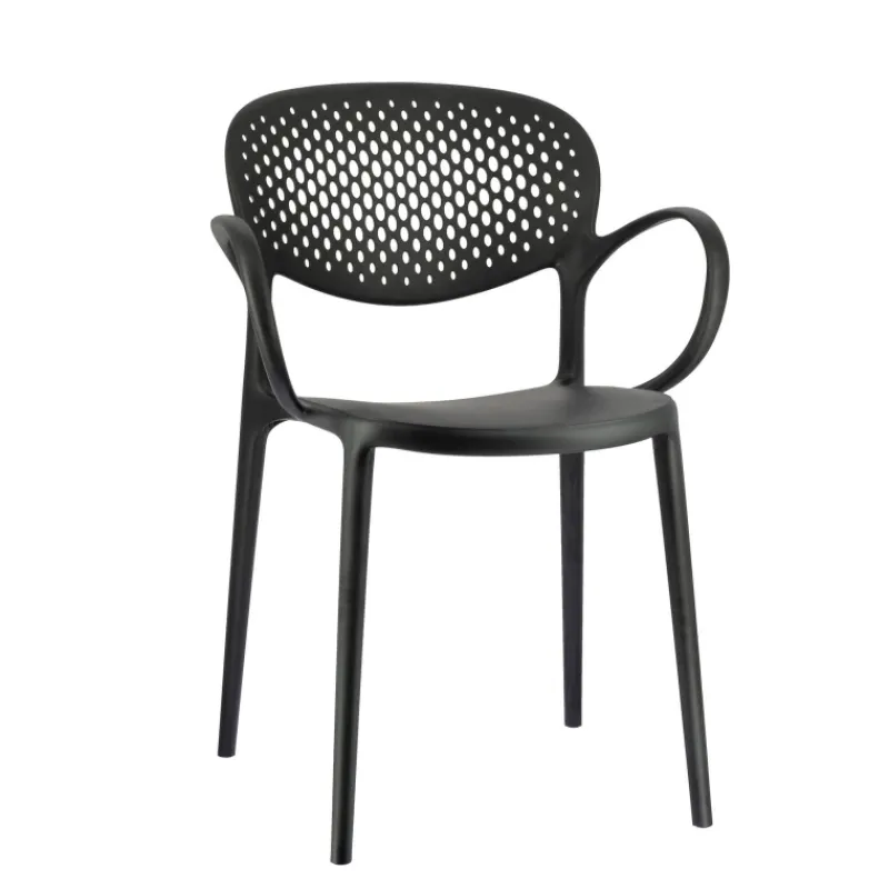 Abby Connubia® Fauteuil de jardin empilable en polypropylène recyclé avec dossier microperforé* Chaise De Jardin|Fauteuil De Jardin