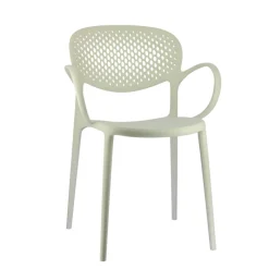 Abby Connubia® Fauteuil de jardin empilable en polypropylène recyclé avec dossier microperforé* Chaise De Jardin|Fauteuil De Jardin