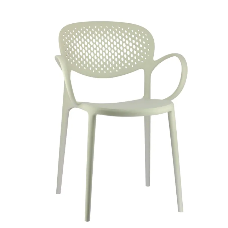 Abby Connubia® Fauteuil de jardin empilable en polypropylène recyclé avec dossier microperforé* Chaise De Jardin|Fauteuil De Jardin