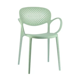 Abby Connubia® Fauteuil de jardin empilable en polypropylène recyclé avec dossier microperforé* Chaise De Jardin|Fauteuil De Jardin