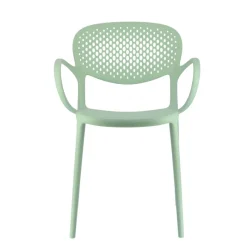 Abby Connubia® Fauteuil de jardin empilable en polypropylène recyclé avec dossier microperforé* Chaise De Jardin|Fauteuil De Jardin