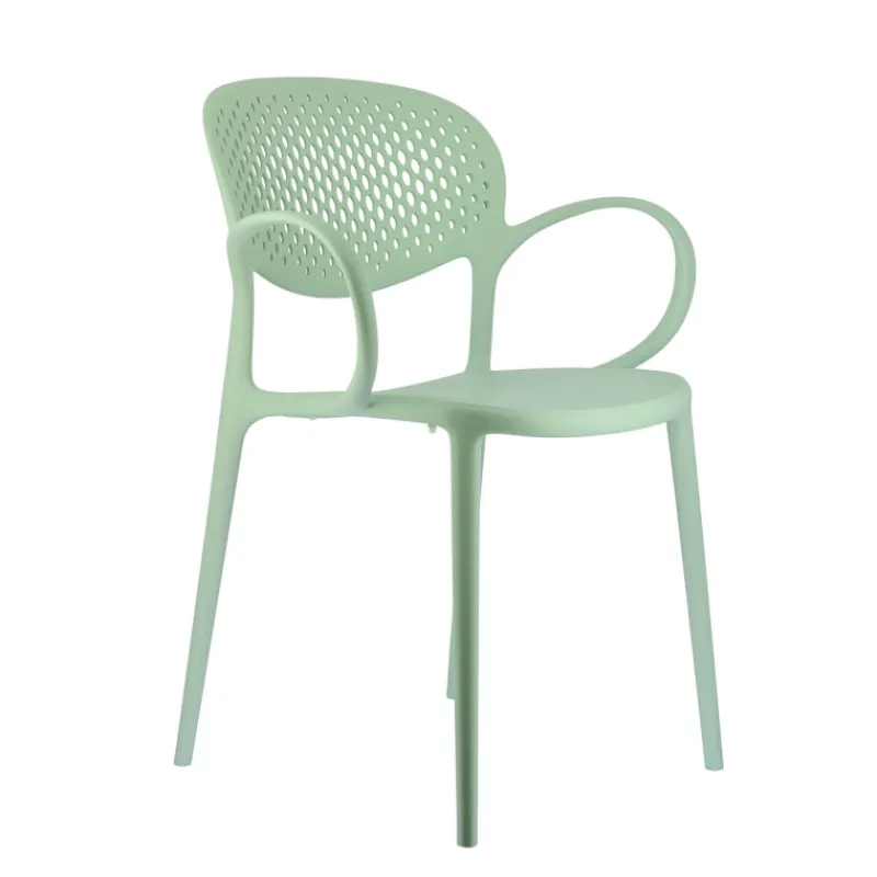 Abby Connubia® Fauteuil de jardin empilable en polypropylène recyclé avec dossier microperforé* Chaise De Jardin|Fauteuil De Jardin