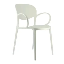 Abby Connubia® Fauteuil de jardin empilable en polypropylène recyclé* Fauteuil De Jardin
