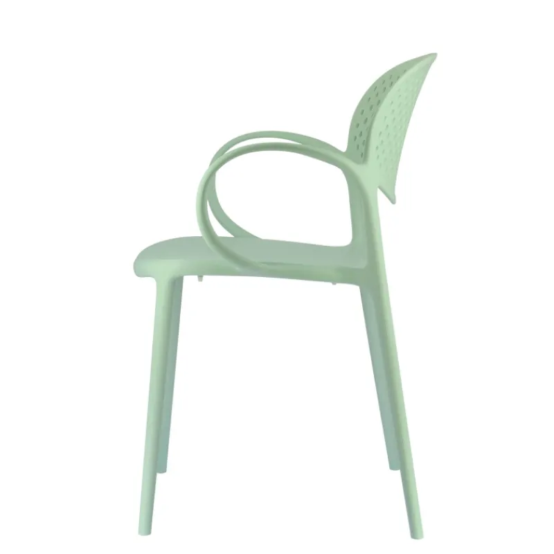 Abby Connubia® Fauteuil empilable en polypropylène recyclé avec dossier microperforé* Chaise De Cuisine|Chaise De Salle à Manger