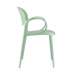 Abby Connubia® Fauteuil empilable en polypropylène recyclé avec dossier microperforé* Chaise De Cuisine|Chaise De Salle à Manger