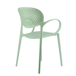 Abby Connubia® Fauteuil empilable en polypropylène recyclé avec dossier microperforé* Chaise De Cuisine|Chaise De Salle à Manger
