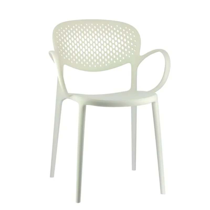 Abby Connubia® Fauteuil empilable en polypropylène recyclé avec dossier microperforé* Chaise De Cuisine|Chaise De Salle à Manger