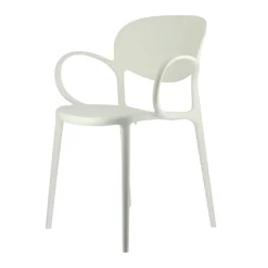 Abby Connubia® Fauteuil italien empilable en polypropylène recyclé* Chaise De Cuisine|Chaise De Salle à Manger