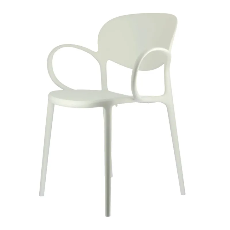 Abby Connubia® Fauteuil italien empilable en polypropylène recyclé* Chaise De Cuisine|Chaise De Salle à Manger