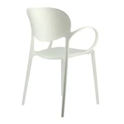 Abby Connubia® Fauteuil italien empilable en polypropylène recyclé* Chaise De Cuisine|Chaise De Salle à Manger