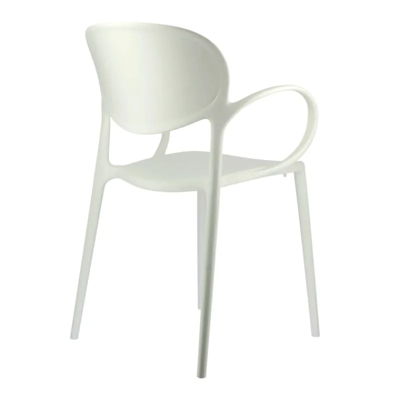 Abby Connubia® Fauteuil italien empilable en polypropylène recyclé* Chaise De Cuisine|Chaise De Salle à Manger