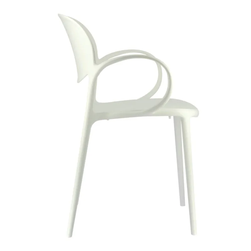 Abby Connubia® Fauteuil italien empilable en polypropylène recyclé* Chaise De Cuisine|Chaise De Salle à Manger