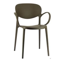 Abby Connubia® Fauteuil italien empilable en polypropylène recyclé* Chaise De Cuisine|Chaise De Salle à Manger