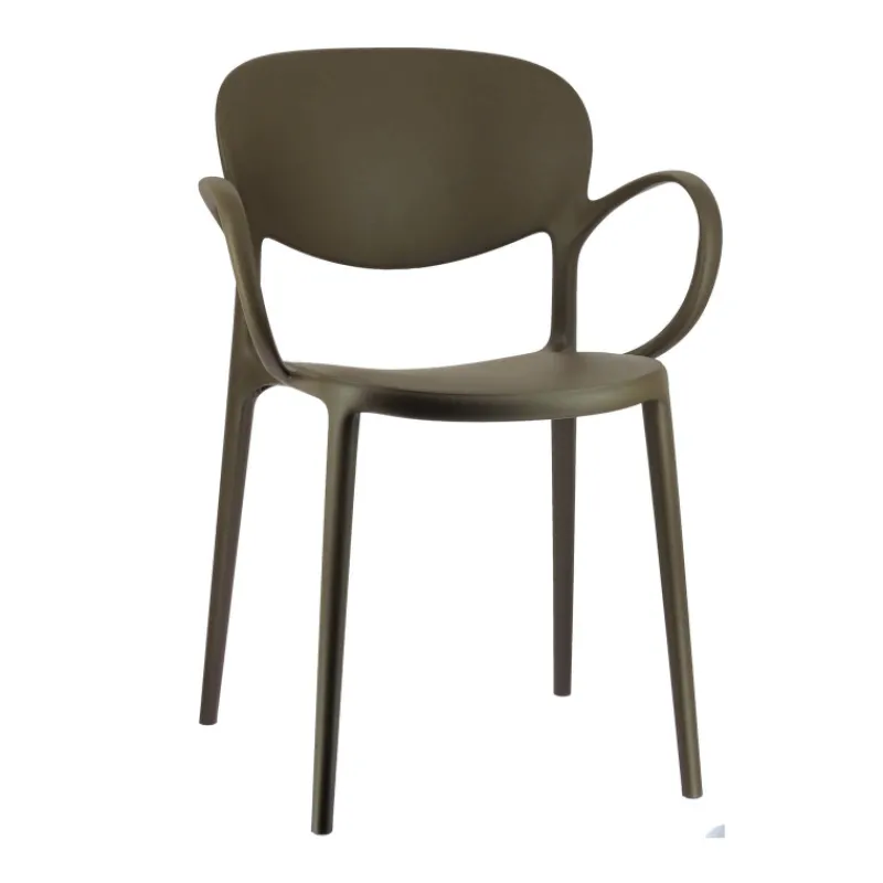 Abby Connubia® Fauteuil italien empilable en polypropylène recyclé* Chaise De Cuisine|Chaise De Salle à Manger