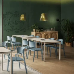 Abuela B Chaise avec accoudoirs empilable en technopolymère* Chaise De Cuisine|Chaise De Salle à Manger