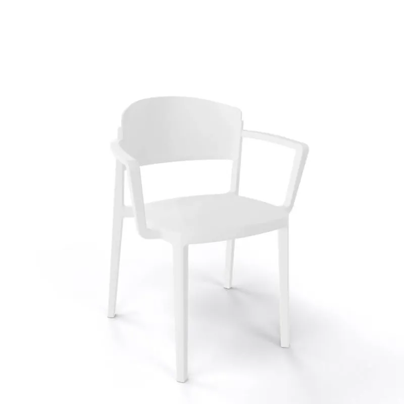 Abuela B Chaise avec accoudoirs empilable en technopolymère* Chaise De Cuisine|Chaise De Salle à Manger