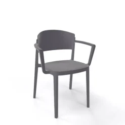 Abuela B Chaise avec accoudoirs empilable en technopolymère* Chaise De Cuisine|Chaise De Salle à Manger