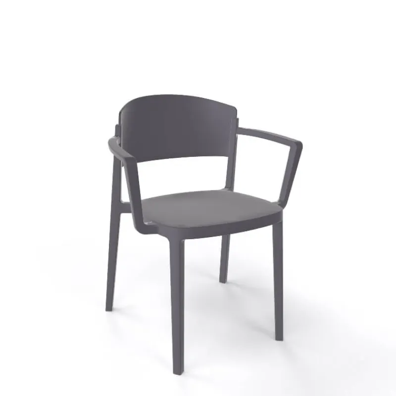 Abuela B Chaise de jardin avec accoudoirs empilable en technopolymère* Chaise De Jardin