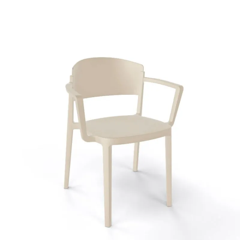 Abuela B Chaise de jardin avec accoudoirs empilable en technopolymère* Chaise De Jardin