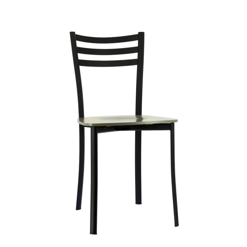 Ace 1320 Chaise de cuisine en métal et assise bois* Chaise De Cuisine