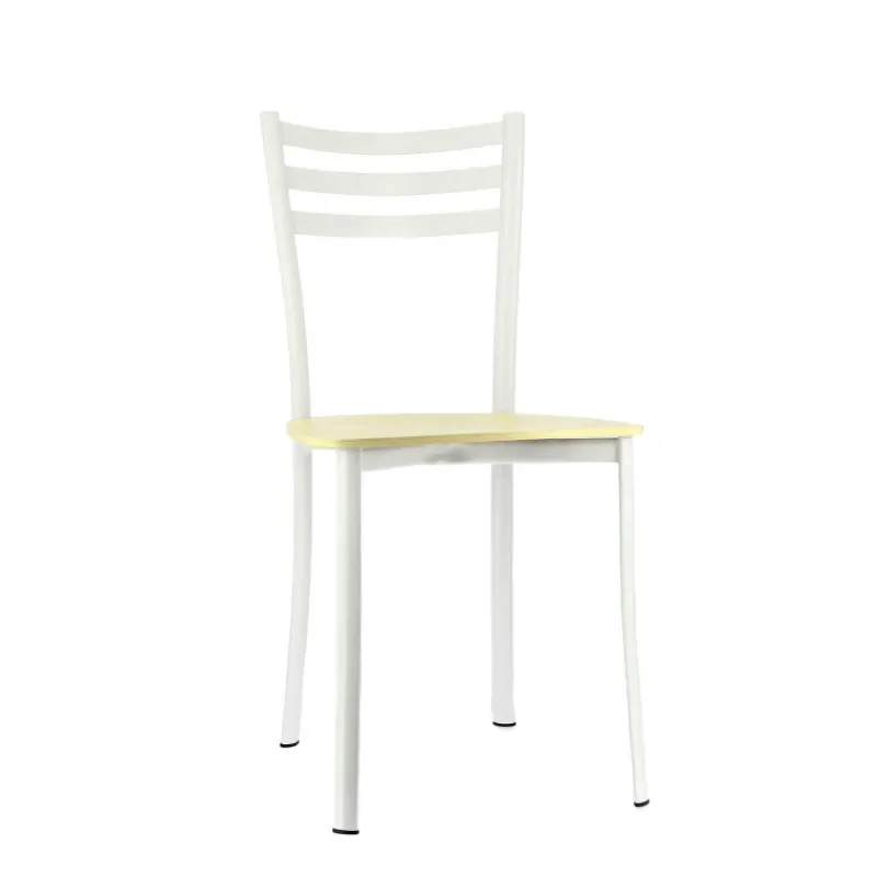 Ace 1320 Chaise de cuisine en métal et assise bois* Chaise De Cuisine