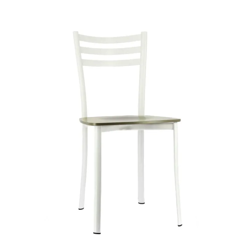 Ace 1320 Chaise de cuisine en métal et assise bois* Chaise De Cuisine