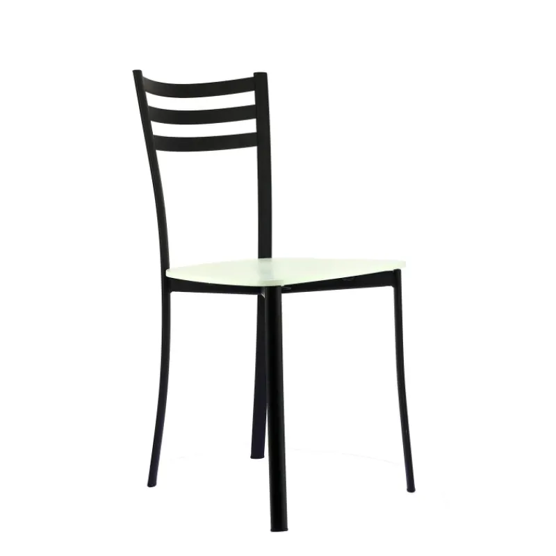 Ace 1320 Chaise de cuisine en métal et assise bois* Chaise De Cuisine