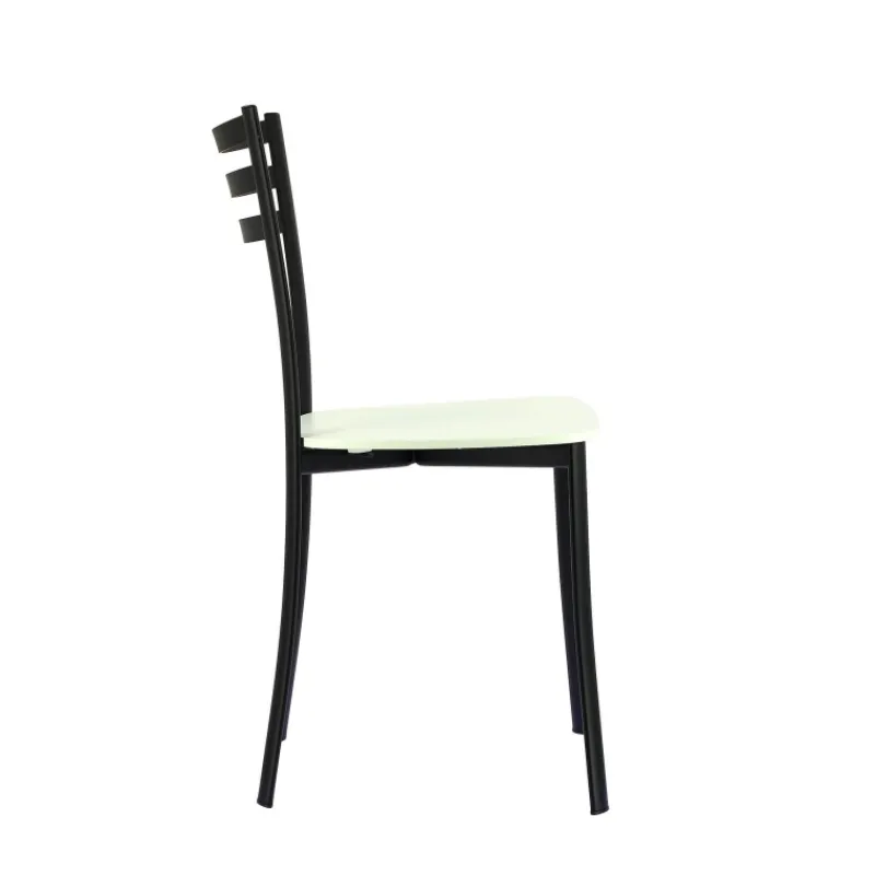 Ace 1320 Chaise de cuisine en métal et assise bois* Chaise De Cuisine