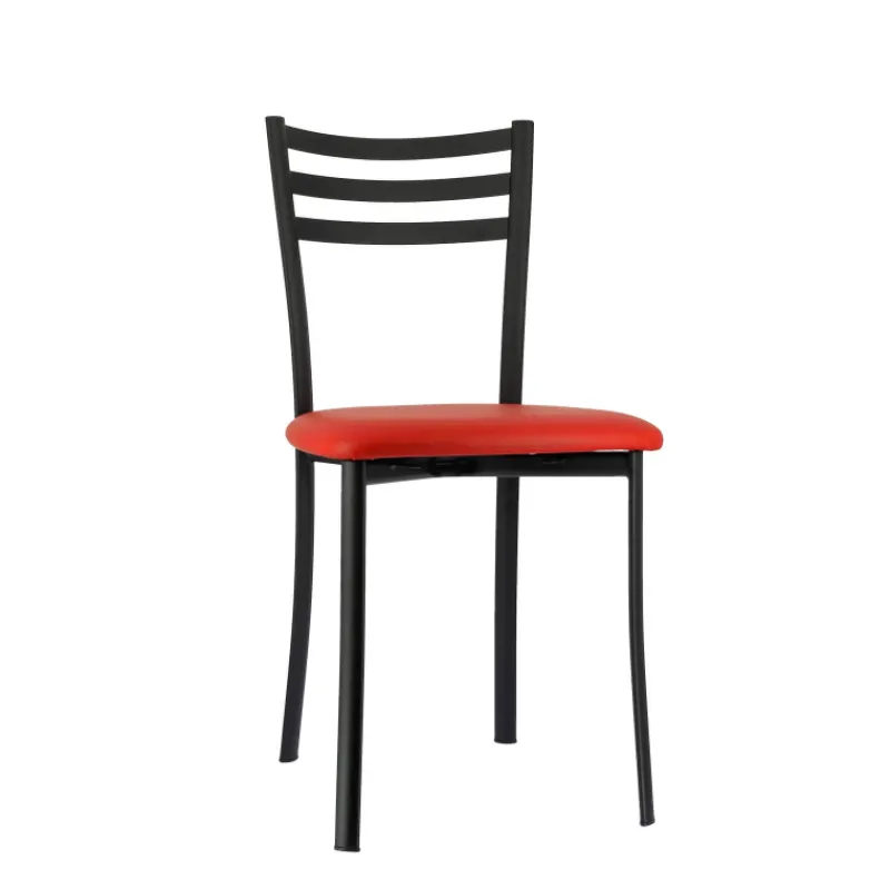 Ace 1320 Chaise de cuisine en métal avec assise en simili rembourrée* Chaise De Cuisine