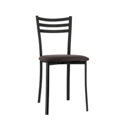 Ace 1320 Chaise de cuisine en métal avec assise en simili rembourrée* Chaise De Cuisine