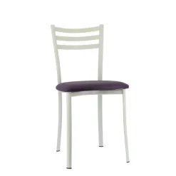 Ace 1320 Chaise de cuisine en métal avec assise en simili rembourrée* Chaise De Cuisine