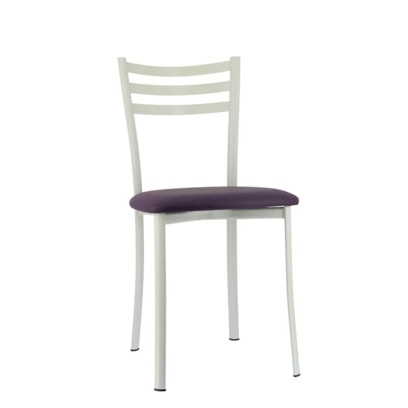 Ace 1320 Chaise de cuisine en métal avec assise en simili rembourrée* Chaise De Cuisine