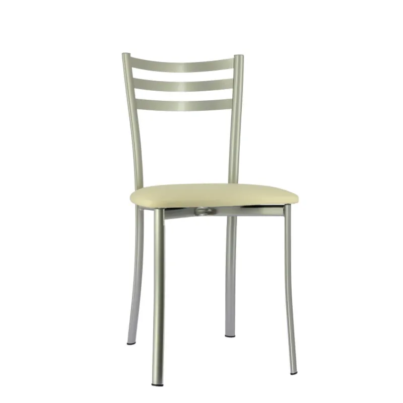 Ace 1320 Chaise de cuisine en métal avec assise en simili rembourrée* Chaise De Cuisine