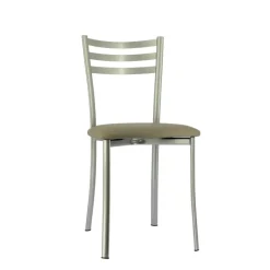 Ace 1320 Chaise de cuisine en métal avec assise en simili rembourrée* Chaise De Cuisine