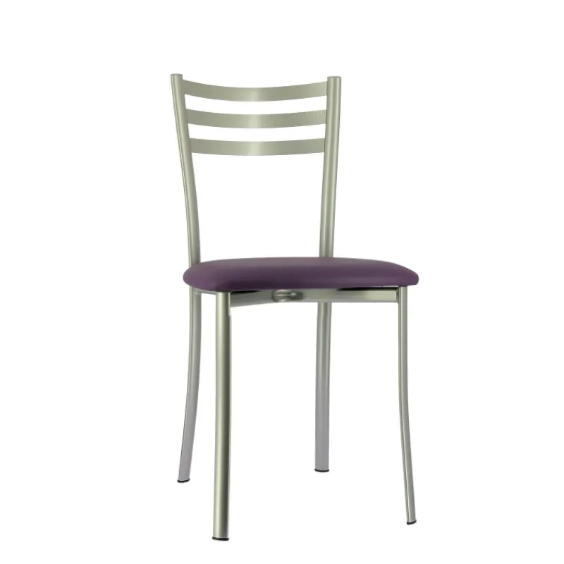 Ace 1320 Chaise de cuisine en métal avec assise en simili rembourrée* Chaise De Cuisine